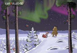 Kamala luonto adventtikalenteri Kuusen ympärillä