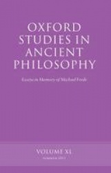 Oxford Studies in Ancient Philosophy, Volume 40 - Essays in Memory of Michael Frede