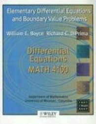 Elementary Differential Equations and Boundary Value Problem S: Differential Equations: Math 4100