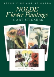 Nolde Flower Paintings - 16 Art Stickers