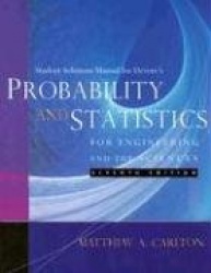 Student Solutions Manual for DeVore's Probability and Statistics for Engineering and the Sciences