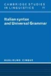 Italian Syntax and Universal Grammar