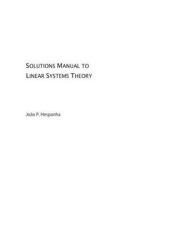 Linear Systems Theory - Instructor's Manual - Solutions to Problems