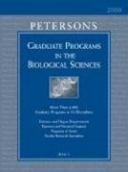 Peterson's Graduate Programs in the Biological Sciences, Book 3