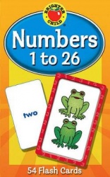 Numbers 1 to 26 Flash Cards, Grades Pk - 1
