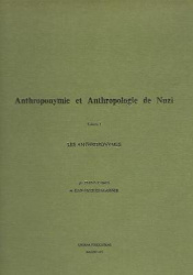Anthroponymie et Anthropologie de Nuzi, Volume 1 - Les Anthroponymes (text in French)