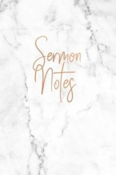 Sermon Notes - Elegant White Marble and Rose Gold Bible Journal for Christian Women