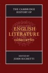 The Cambridge History of English Literature, 1660–1780