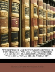 Mathematische Und Naturwissenschaftliche Mittheilungen Aus D