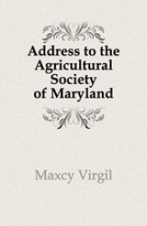 Address to the Agricultural Society of Maryland