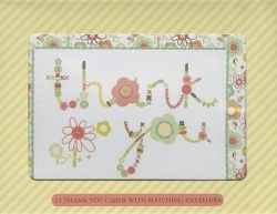 Floral Letters Thank You Cards [With 12 Envelopes]