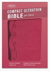 NKJV Compact Ultrathin Bible for Teens, Walnut LeatherTouch