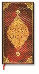 Golden Trefoil Slim Lined Journal (Elastic Band Closure)
