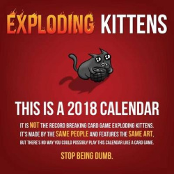 Exploding Kittens 2018 Wall Calendar