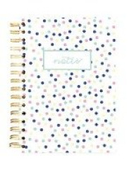 Hard Bound Journal: Small Pastel Dots - Hardcover-Notizbuch mit stabiler Ringbindung: Kleine pastellfarbene Punkte