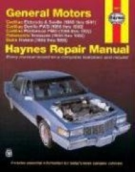 General Motors covering Cadillac Eldorado & Seville (86-91), Cadillac Deville FWD (86-93), Cadillac Fleetwood FWD (86-92), Oldsm
