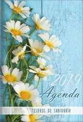 2019 Agenda - Tesoros de Sabiduria - Margaritas - Con Un Pensamiento Motivador O Un Versiculo de la Biblia Para Cada Dia del Ano