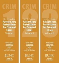North Carolina Pattern Jury Instructions for Cri - Volumes 1-3