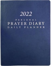 2022 Personal Prayer Diary and Daily Planner - Royal Blue (Italian Vinyl, Smooth)