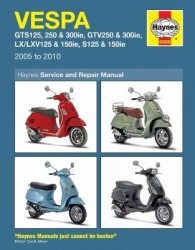 Vespa GTS, GTV, GT, LX, LXV, S, Primavera & Sprint (05 - 18)