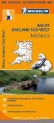 Michelin Regionalkarte Wales, England Süd-West 1 : 400 000