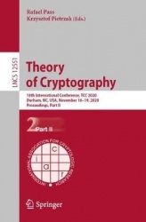 Theory of Cryptography - 18th International Conference, TCC 2020, Durham, NC, USA, November 16–19, 2020, Proceedings, Part II
