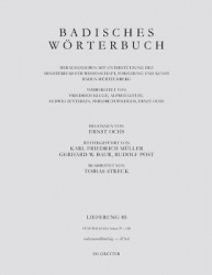 Badisches Wörterbuch. Band V/Lieferung 85
