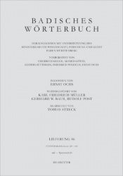 Band V/Lieferung 86: Badisches Wörterbuch.