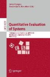 Quantitative Evaluation of Systems - 12th International Conference, QEST 2015, Madrid, Spain, September 1-3, 2015, Proceedings