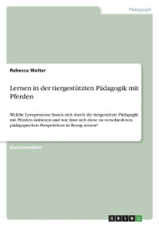 Lernen in der tiergestützten Pädagogik mit Pferden - Welche Lernprozesse lassen sich durch die tiergestützte Pädagogik mit Pferd