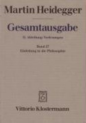 Gesamtausgabe Abt. 2 Vorlesungen Bd. 27. Einleitung in die Philosophie
