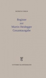 Register Zur Martin Heidegger Gesamtausgabe