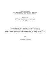 Studien Zur Griechischen Syntax Dokumentarischer Papyri Der Römischen Zeit