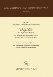 Prüfwerkstücke als Kriterium zur Beurteilung der Arbeitsgenauigkeit von NC-Werkzeugmaschinen
