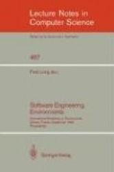 Software Engineering Environments : International Workshop on Environments, Chinon, France, September 18-20, 1989.