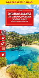 Costa Brava Marco Polo Map - Includes East Pyrenees, Andorra, Perpignan, Barcelona, Mallorca, Ibiza