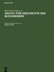 Archiv für Geschichte des Buchwesens, Band 34, Archiv für Geschichte des Buchwesens (1990)