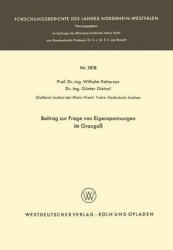 Beitrag zur Frage von Eigenspannungen im Grauguß