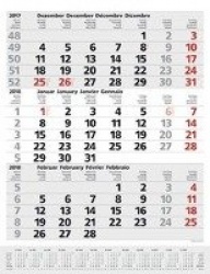 3-Monats-Planer Comfort Grau 2018