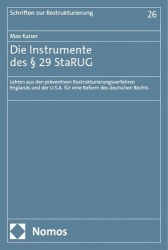 Die Instrumente des§ 29 StaRUG