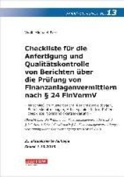 Checkliste 13 für die Anfertigung und Qualitätskontrolle von Berichten über die Prüfung von Finanzanlagenvermittlern nach § 24 F