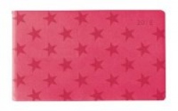 Ladytimer TO GO Deluxe Pink 2018 - Taschenplaner / Taschenkalender quer (15,3 x 8,7) - Tucson Einband - Motivprägung Sterne - We