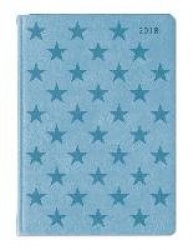 Ladytimer Grande Deluxe Sky 2018 - Taschenplaner / Taschenkalender A5 - Tucson Einband - Motivprägung Sterne - Weekly - 128 Seit