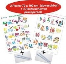 Das bunte Kinder-ABC + Meine tierischen Zahlen von 1-20 + 4 Posterschienen