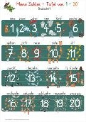 Meine Zahlen-Tafel von 1-20 Druckschrift