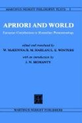 Apriori and World - European Contributions to Husserlian Phenomenology