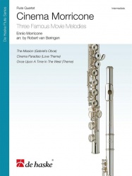 Cinema Morricone (+4 stemmaa) : three famous movie melodies : flute quartet : intermediate