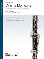 Cinema Morricone (+4 stemmaa) : three famous movie melodies : clarinet quartet : intermediate