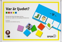 Var är ljudet? P, B, D, F, V : ett spel som tränar förmågan att höra om och var i ordet ett visst språkljud förekommer