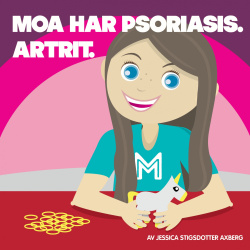 Moa har Psoriasis. Artrit: En bok om barnreumatism.